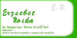 erzsebet moika business card